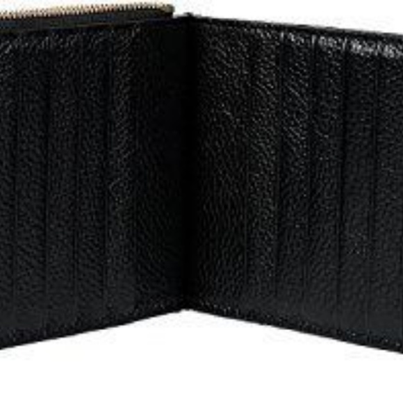 WOMENS BLACK LEATHER 20 CREDIT CARD ORGANIZER ! - Picture 6 of 8